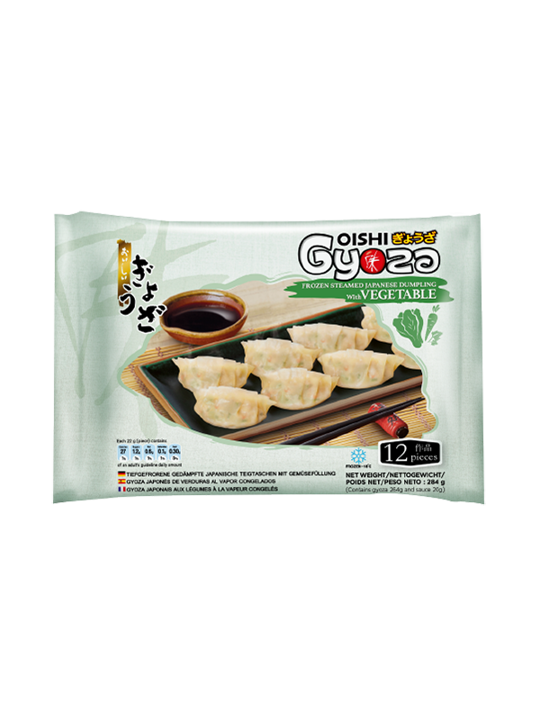 OISHI GYOZA FROZEN STEAMED VEGETABLE GYOZA (EU)