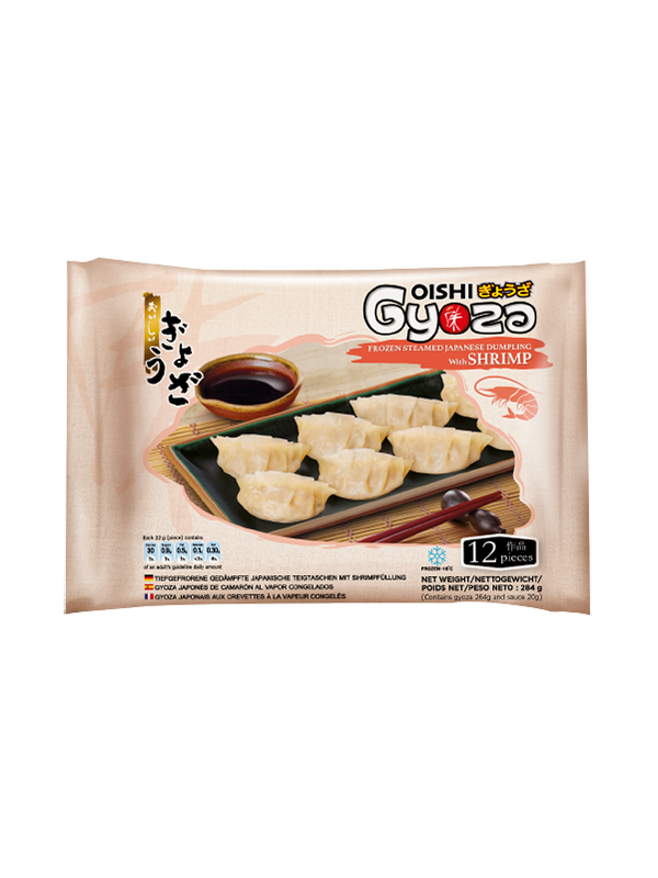 OISHI GYOZA FROZEN STEAMED SHRIMP GYOZA (EU)